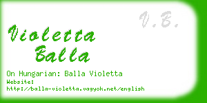 violetta balla business card